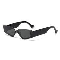 Hip-Hop Streetwear Geometric Pc Cat Eye Half Frame Women's Sunglasses sku image 1