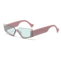 Hip-Hop Streetwear Geometric Pc Cat Eye Half Frame Women's Sunglasses sku image 4
