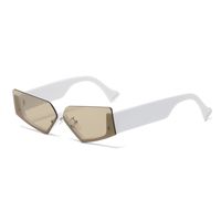 Hip-Hop Streetwear Geometric Pc Cat Eye Half Frame Women's Sunglasses sku image 5