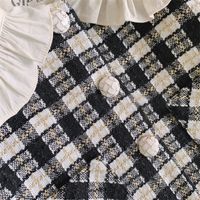 Classic Style Checkered Polyester Girls Clothing Sets main image 3