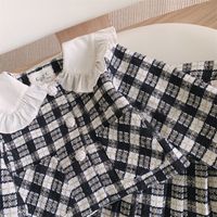 Classic Style Checkered Polyester Girls Clothing Sets main image 2