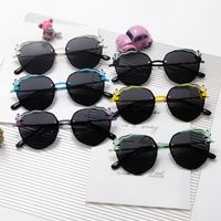 جذاب أسلوب بسيط الباندا تاك إطار بيضاوي اطار كامل الاطفال النظارات الشمسية main image 1