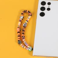Cute Simple Style Pumpkin Butterfly Soft Clay Beaded Mobile Phone Chain main image 4