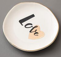 Süß Brief Herzform Weißes Porzellan Teller. 1 Stück sku image 8