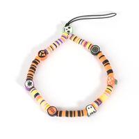Cute Simple Style Pumpkin Butterfly Soft Clay Beaded Mobile Phone Chain sku image 3