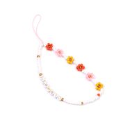 Cute Simple Style Pumpkin Butterfly Soft Clay Beaded Mobile Phone Chain sku image 6