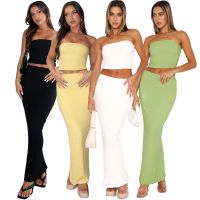 Party Date Women's Streetwear Solid Color Spandex Polyester Pleated Skirt Sets Skirt Sets main image 1