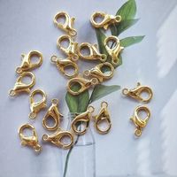 30pcs Stainless Steel None Gold Plated Solid Color Polished Lobster Clasp sku image 4