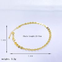 Simple Style Round Dots Butterfly Sterling Silver Plating Gold Plated Women's Anklet main image 2