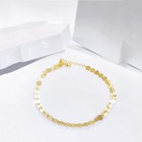 Simple Style Round Dots Butterfly Sterling Silver Plating Gold Plated Women's Anklet main image 3