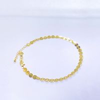 Simple Style Round Dots Butterfly Sterling Silver Plating Gold Plated Women's Anklet sku image 2