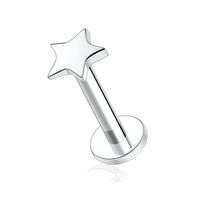 1 Piece Lip Rings Simple Style Solid Color Pure Titanium main image 3