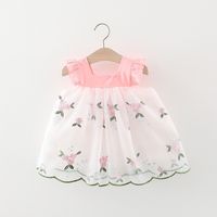 Princess Flower Cotton Girls Dresses sku image 4