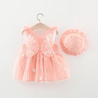 Princesa Color Sólido Algodón Vestidos Para Niñas sku image 3