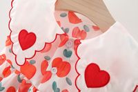 Princess Cartoon Heart Shape Cotton Girls Dresses main image 5