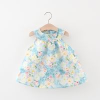 Princess Flower Cotton Girls Dresses sku image 7