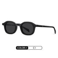 Simple Style Geometric Tac Oval Frame Full Frame Women's Sunglasses sku image 5