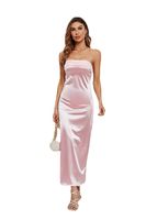 Women's Sheath Dress Elegant Streetwear Strapless Backless Sleeveless Solid Color Maxi Long Dress Daily main image 5