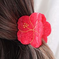 Femmes Sucré Fleur Feuilles D'acétate Griffes De Cheveux sku image 9