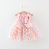 Princess Cute Solid Color Cotton Girls Dresses sku image 1