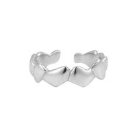 Sterling Silber Einfacher Stil Geometrisch Überzug Offener Ring sku image 2