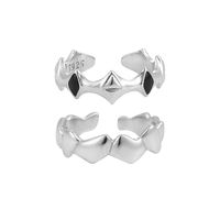 Sterling Silver Simple Style Geometric Plating Open Rings main image 4