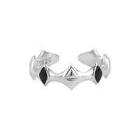 Sterling Silver Simple Style Geometric Plating Open Rings sku image 1