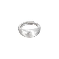 Sterling Silver Simple Style Geometric Polishing Adjustable Ring main image 2