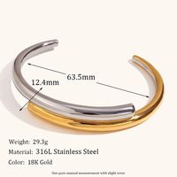 Simple Style Color Block Stainless Steel Rings Bracelets 1 Piece sku image 2