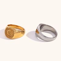 Simple Style Geometric Stainless Steel Rings 1 Piece main image 6