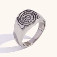 Simple Style Geometric Stainless Steel Rings 1 Piece sku image 1