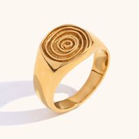 Simple Style Geometric Stainless Steel Rings 1 Piece sku image 2