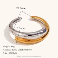 Simple Style Color Block Stainless Steel Rings Bracelets 1 Piece main image 2