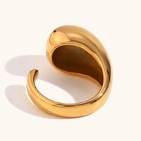 Simple Style Water Droplets Stainless Steel Open Rings 1 Piece main image 3