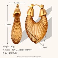 Simple Style Geometric Stainless Steel Earrings 1 Pair main image 2