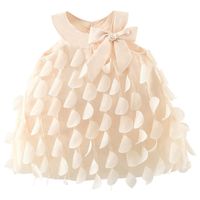 Princess Cute Solid Color Polyester Girls Dresses main image 3