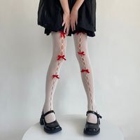 Women's Simple Style Classic Style Bow Knot Nylon Over The Knee Socks A Pair main image 5