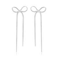 1 Pair Cute Bow Knot Plating Copper Drop Earrings sku image 1