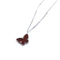 Sterling Silver Sweet Butterfly Plating Pendant Necklace main image 3