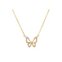 Sterling Silver Sweet Butterfly Plating Pendant Necklace main image 4