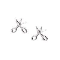 1 Pair Casual Scissors Bow Knot Plating Sterling Silver Ear Studs main image 4