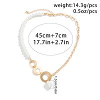 Wholesale Jewelry Elegant Glam Geometric Imitation Pearl Iron Beaded Plating Necklace main image 2