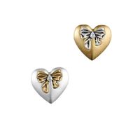 1 Piece Casual Simple Style Heart Shape Bow Knot Copper Ear Studs main image 2