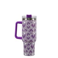 Pastoral Double Heart Flower Stainless Steel Water Bottles 1 Piece sku image 6