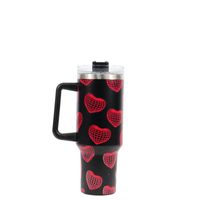 Pastoral Double Heart Flower Stainless Steel Water Bottles 1 Piece sku image 14