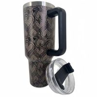 Pastoral Double Heart Flower Stainless Steel Water Bottles 1 Piece main image 5