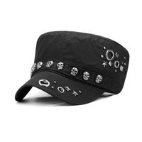 Unisex Punk Streetwear Skull Curved Eaves Floppy Hat sku image 2