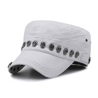 Unisex Punk Streetwear Skull Curved Eaves Floppy Hat sku image 5