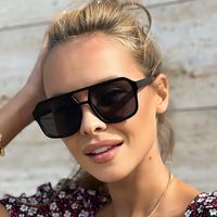 IG Style Streetwear Solid Color Ac Square Full Frame Women's Sunglasses main image 1