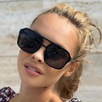IG Style Streetwear Solid Color Ac Square Full Frame Women's Sunglasses main image 3